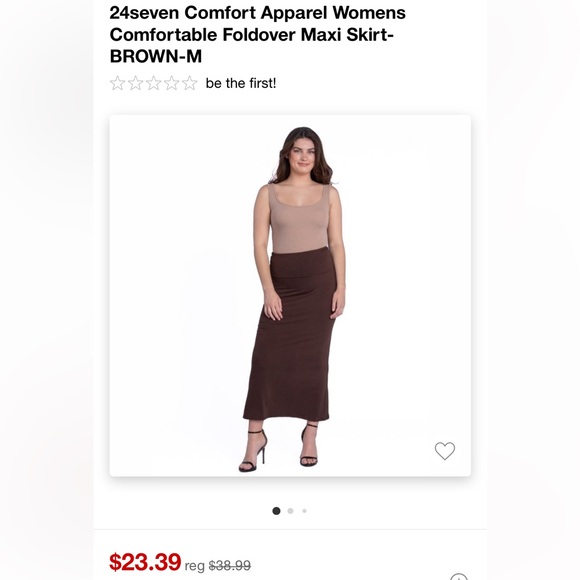 Brown fold over maxi skirt - Picture 1 of 1